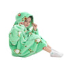 Blanket Hoodied Sherpa Fleece Oversized Wearable Blanket Warm Thick Big Hooded Sweatshirt Blanket for Women Adults Teens Kids - Plaid avec Manches