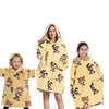 Blanket Hoodied Sherpa Fleece Oversized Wearable Blanket Warm Thick Big Hooded Sweatshirt Blanket for Women Adults Teens Kids - Plaid avec Manches