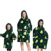 Blanket Hoodied Sherpa Fleece Oversized Wearable Blanket Warm Thick Big Hooded Sweatshirt Blanket for Women Adults Teens Kids - Plaid avec Manches