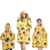 Blanket Hoodied Sherpa Fleece Oversized Wearable Blanket Warm Thick Big Hooded Sweatshirt Blanket for Women Adults Teens Kids - Plaid avec Manches