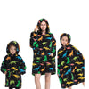 Blanket Hoodied Sherpa Fleece Oversized Wearable Blanket Warm Thick Big Hooded Sweatshirt Blanket for Women Adults Teens Kids - Plaid avec Manches