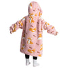 Blanket Hoodied Sherpa Fleece Oversized Wearable Blanket Warm Thick Big Hooded Sweatshirt Blanket for Women Adults Teens Kids - Plaid avec Manches