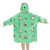 Blanket Hoodied Sherpa Fleece Oversized Wearable Blanket Warm Thick Big Hooded Sweatshirt Blanket for Women Adults Teens Kids - Plaid avec Manches