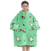 Blanket Hoodied Sherpa Fleece Oversized Wearable Blanket Warm Thick Big Hooded Sweatshirt Blanket for Women Adults Teens Kids - Plaid avec Manches