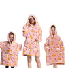 Blanket Hoodied Sherpa Fleece Oversized Wearable Blanket Warm Thick Big Hooded Sweatshirt Blanket for Women Adults Teens Kids - Plaid avec Manches