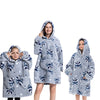 Blanket Hoodied Sherpa Fleece Oversized Wearable Blanket Warm Thick Big Hooded Sweatshirt Blanket for Women Adults Teens Kids - Plaid avec Manches