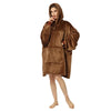 Large Size Hoodie Sweatshirt Thickened Home Wear Couples Outerwear Sleepwear Warmth Lingerie Home Comfortable Clothing - Plaid avec Manches