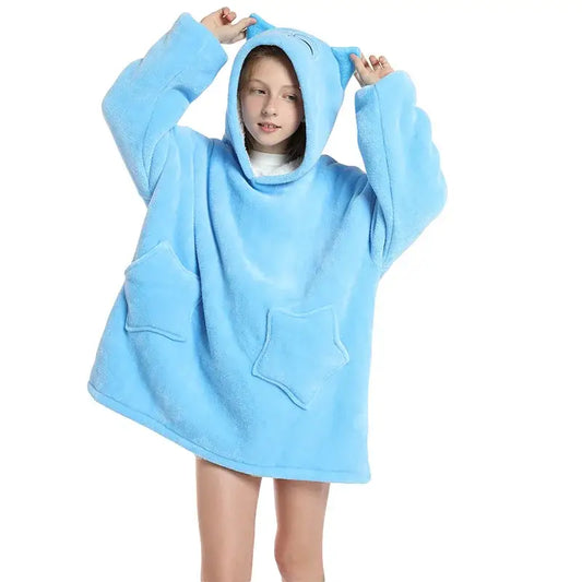 Plaid avec Manche Enfant - Bleu / Unique