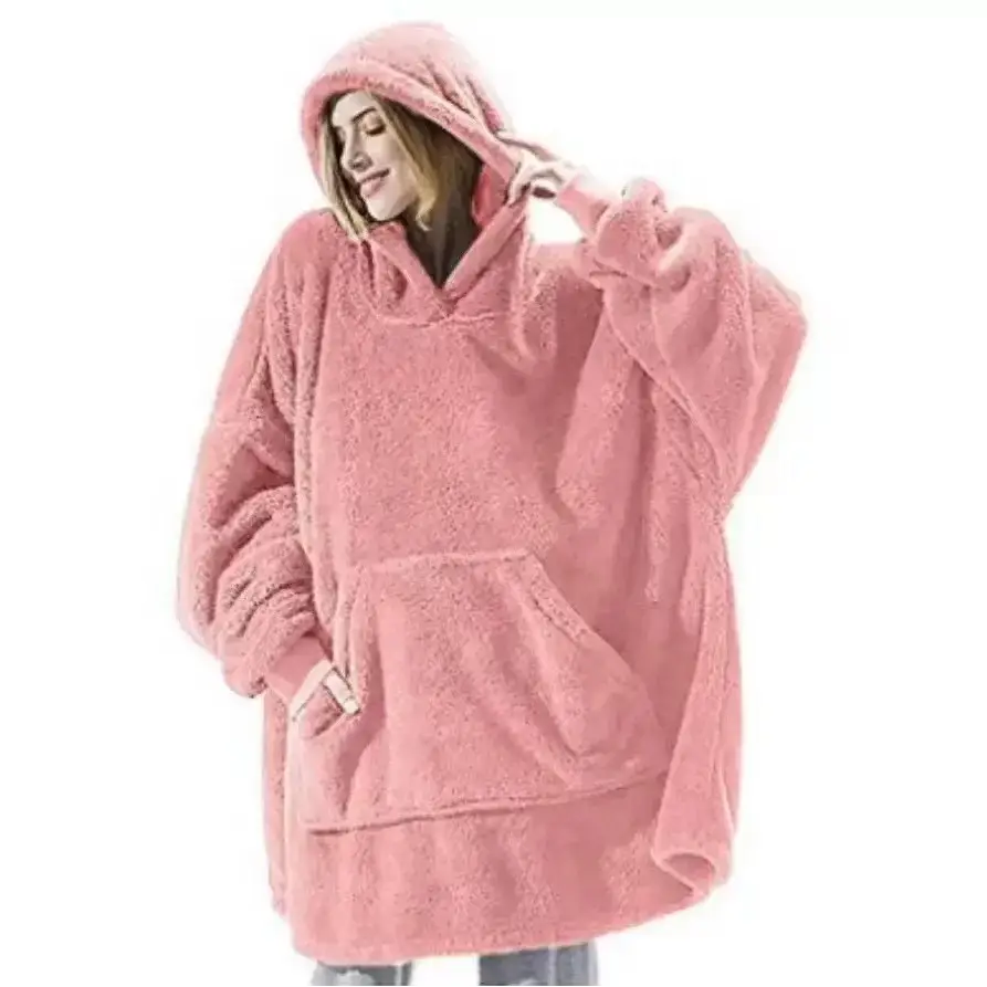 Plaid avec Manche Polaire - Rose