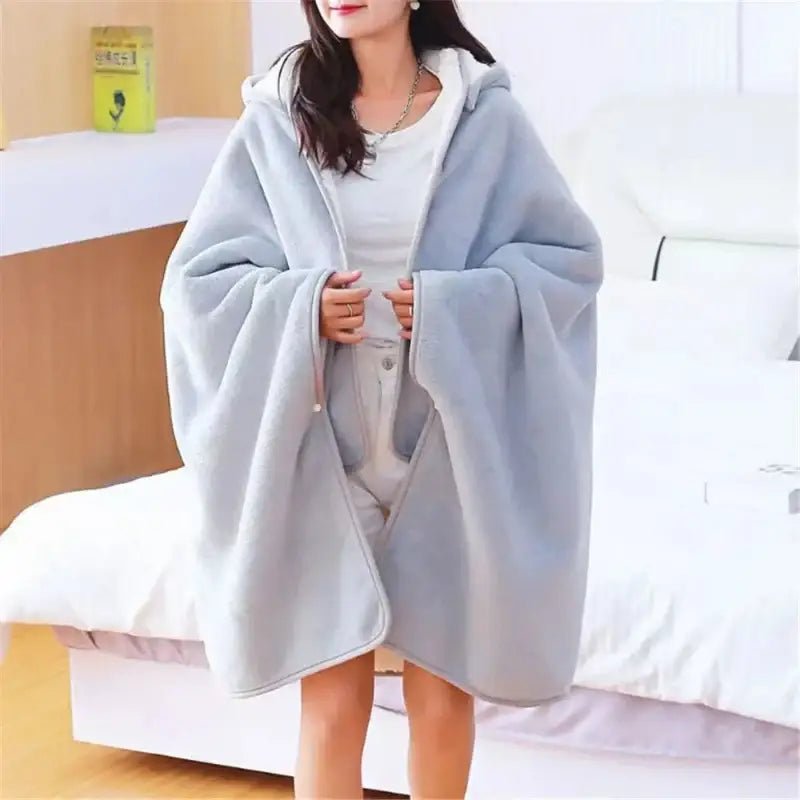 Plaid Poncho à Capuche - Plaid avec Manche