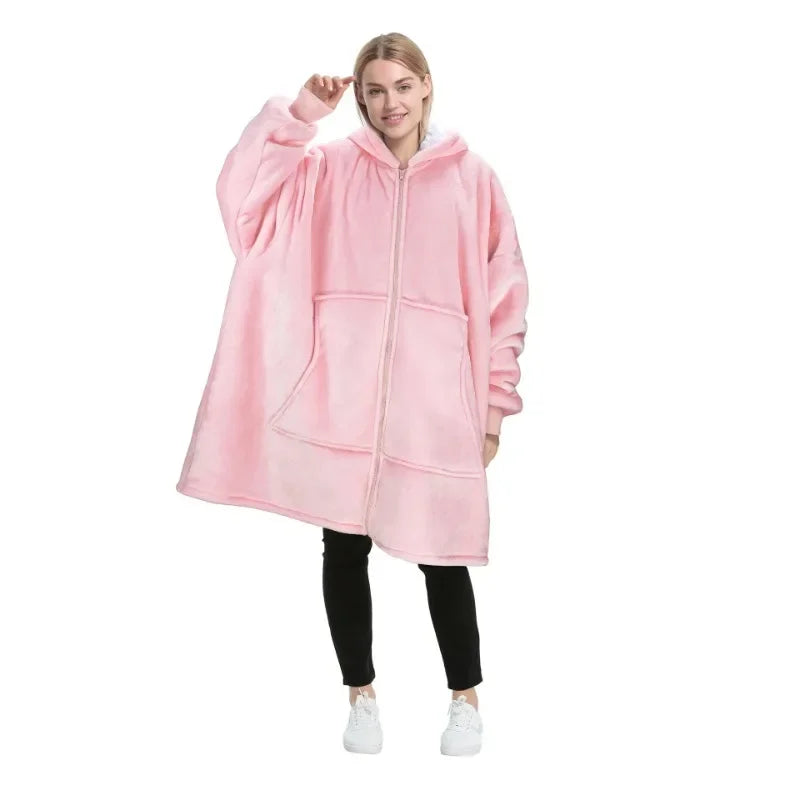 Plaid Poncho Chauffant - Plaid avec Manches