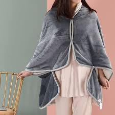 Poncho plaid cocooning - Plaid avec Manches