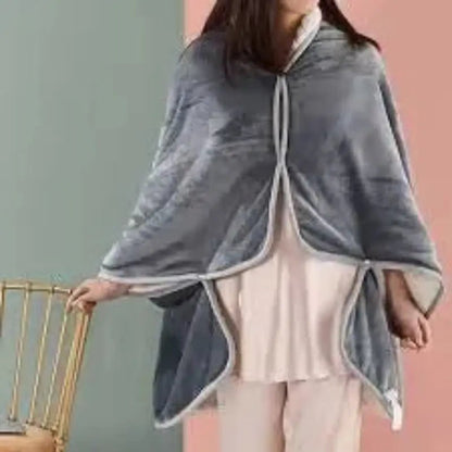 Poncho plaid cocooning - Plaid avec Manche